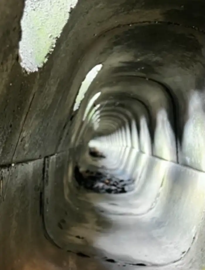 View inside a drain from a CCTV survey camera – Paisley & Renfrewshire